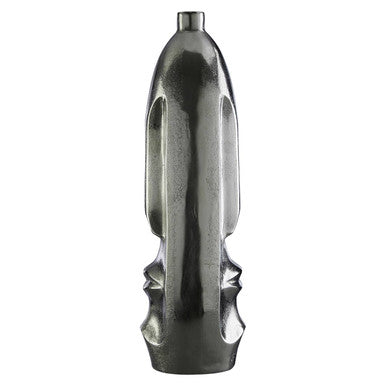 Viso Large Silver Face Tall Vase