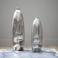Viso Large Silver Face Tall Vase