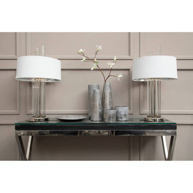 Embra Large Flower Ceramic Grey Contemporary Vase