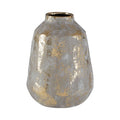 Orvena Medium Grey & Gold Ceramic Vase