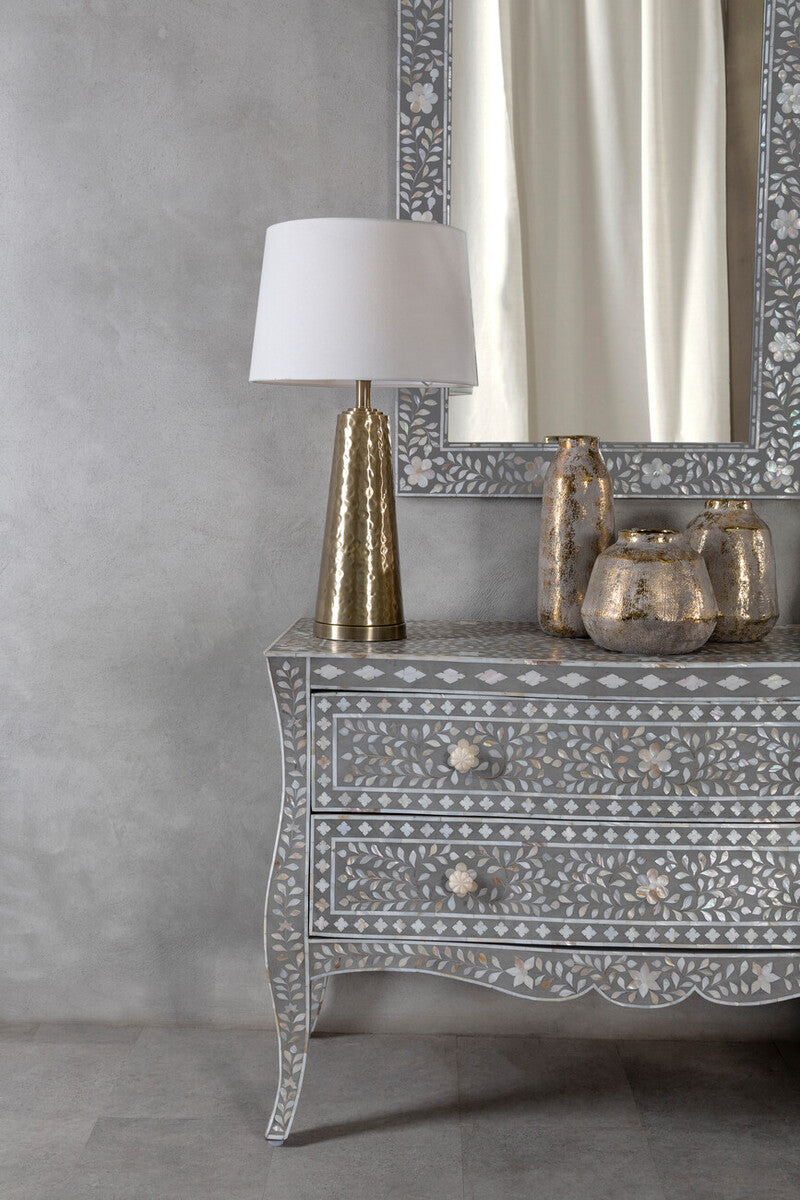 Orvena Small Grey & Gold Ceramic Vase