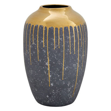 Cyrus Grey & Gold Small Vase
