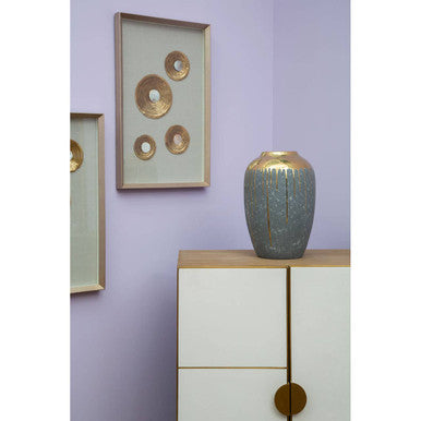 Cyrus Grey & Gold Small Vase