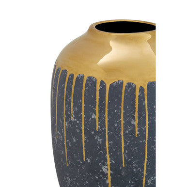 Cyrus Grey & Gold Small Vase
