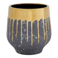 Cyrus Large Grey & Gold Planter