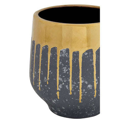 Cyrus Large Grey & Gold Planter
