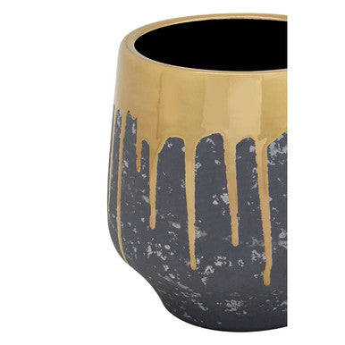 Cyrus Small Ceramic Grey Contemporary Planter