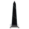 Renata Large Black Marble Design Obelisk Sculpture
