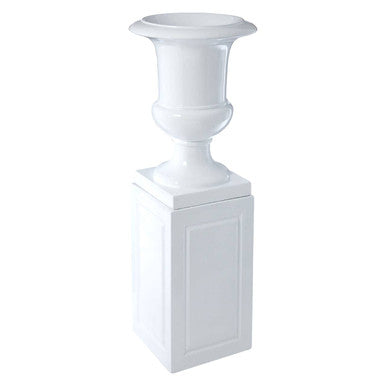 Josten White Plant Pot With Pillar
