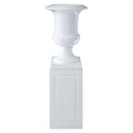 Josten White Plant Pot With Pillar