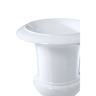 Josten White Plant Pot With Pillar