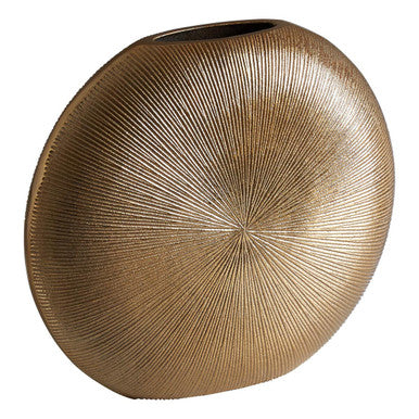 Estrella Small Gold Round Vase