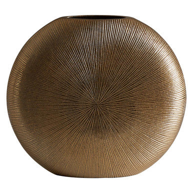 Estrella Small Gold Round Vase