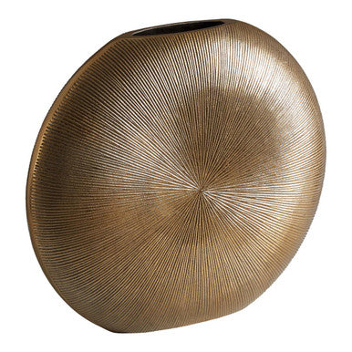 Estrella Large Gold Round Vase
