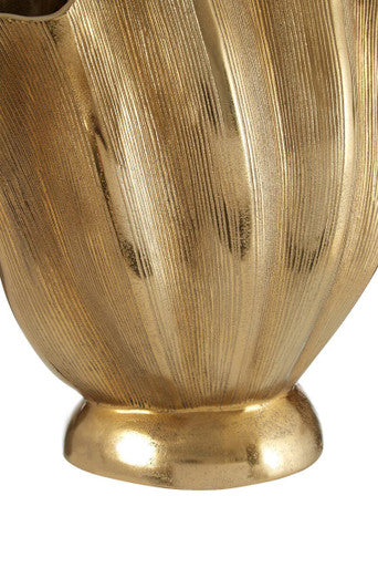 Estrella Small Gold Fluted Vase