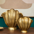 Estrella Large Gold Fluted Vase