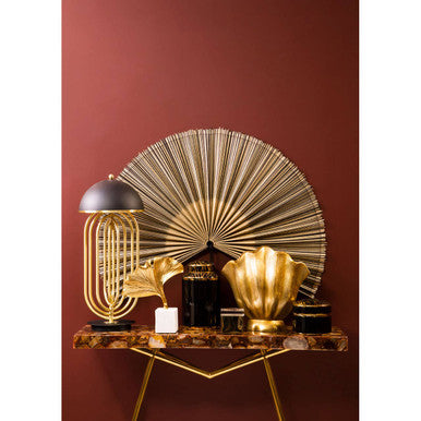 Estrella Large Gold Fluted Vase