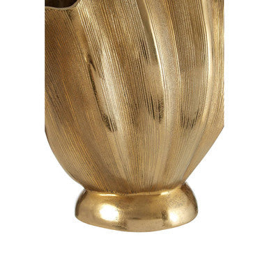 Estrella Large Gold Fluted Vase