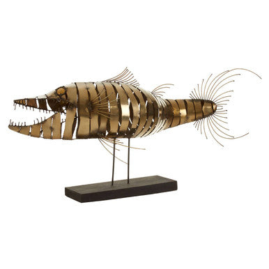 Zania Barracuda Steel Black Sculpture
