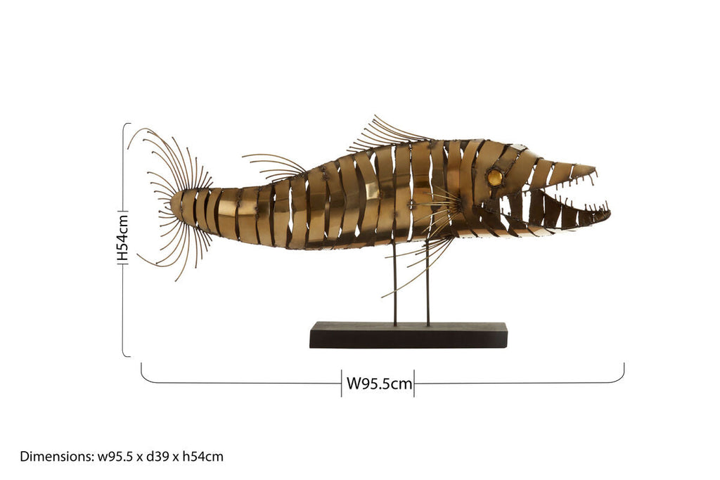 Zania Barracuda Steel Black Sculpture
