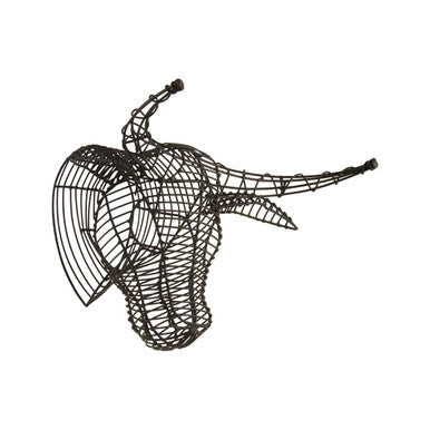 Zania Black Buffalo Head Sculpture