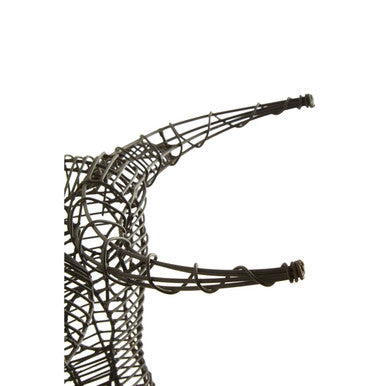 Zania Black Buffalo Head Sculpture