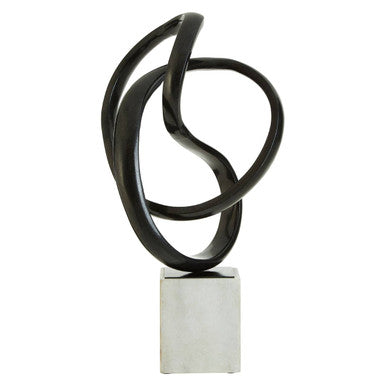 Mirano Black Nickel Knot Sculpture