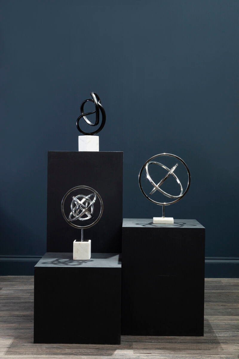 Mirano Black Nickel Knot Sculpture