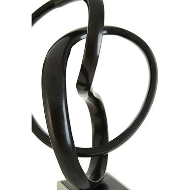 Mirano Black Nickel Knot Sculpture