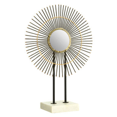 Mirano Metal Quill Marble White Sculpture