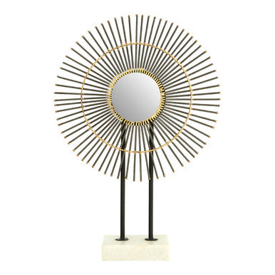 Mirano Metal Quill Marble White Sculpture