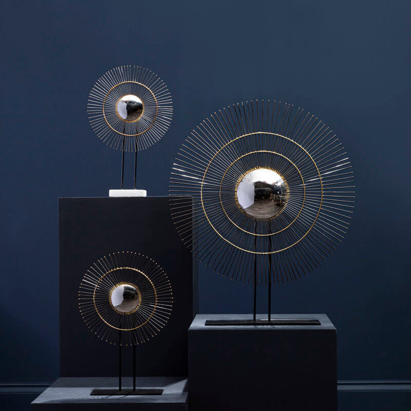 Mirano Metal Quill Marble White Sculpture