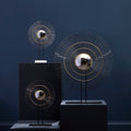 Mirano Metal Quill Marble White Sculpture