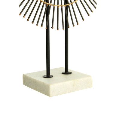 Mirano Metal Quill Marble White Sculpture