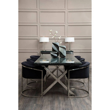 Carra Large Grey & Black Brushstroke Vase