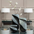 Carra Large Grey & Black Brushstroke Vase