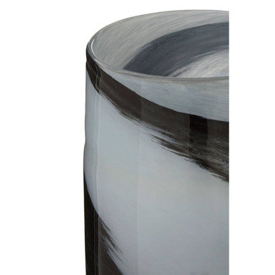 Carra Large Grey & Black Brushstroke Vase
