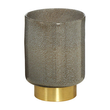Cleo Small Grey & Gold Vase