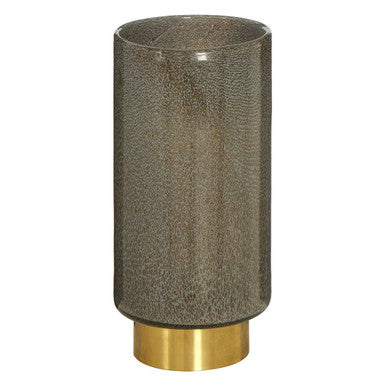 Cleo Large Grey & Gold Vase
