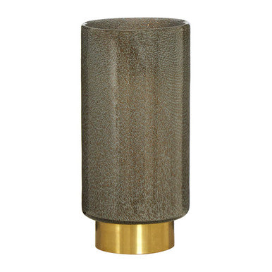 Cleo Large Grey & Gold Vase