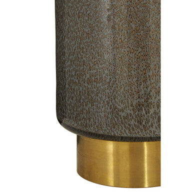 Cleo Large Grey & Gold Vase