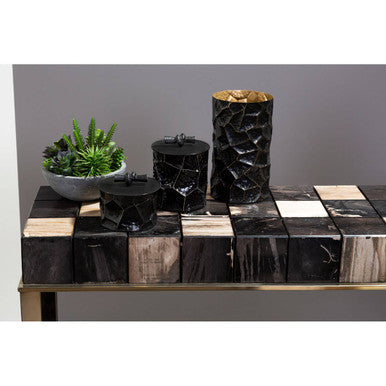Akola Black & Gold Large Vase