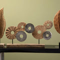 Element 7 Disc Wooden Mango Wood Natural Sculpture