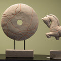 Vena Round Wooden Mango Wood Copper Contemporary Sculpture