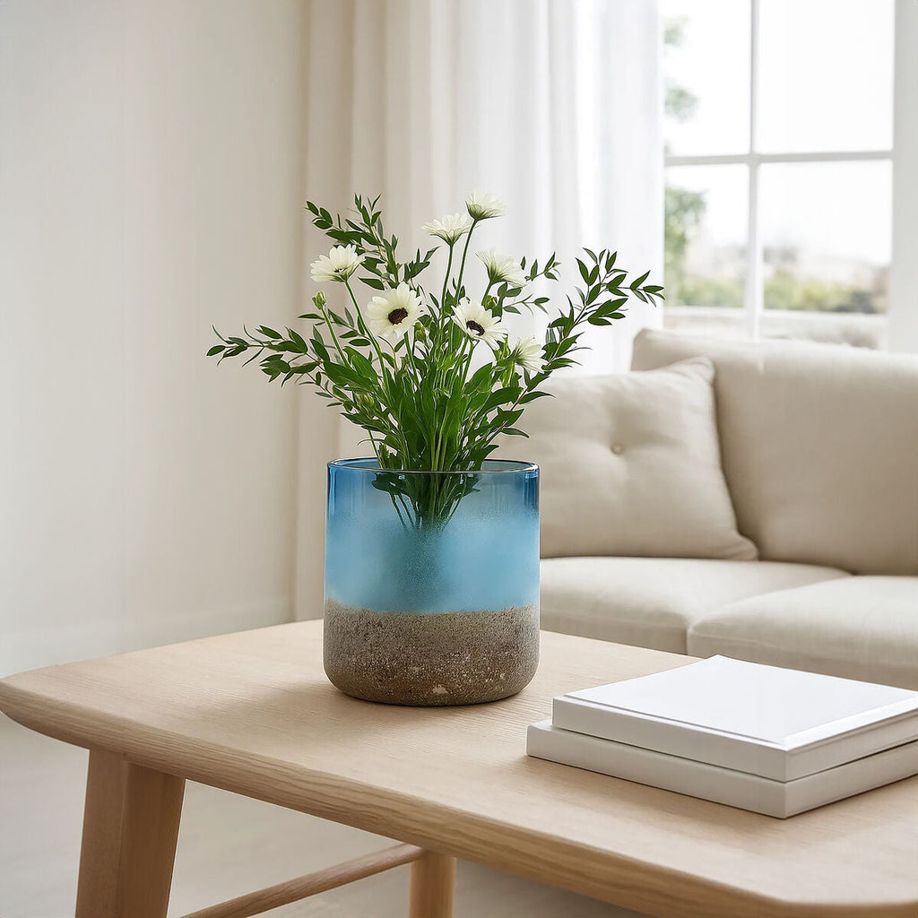 Chiara Small Blue Sand Vase