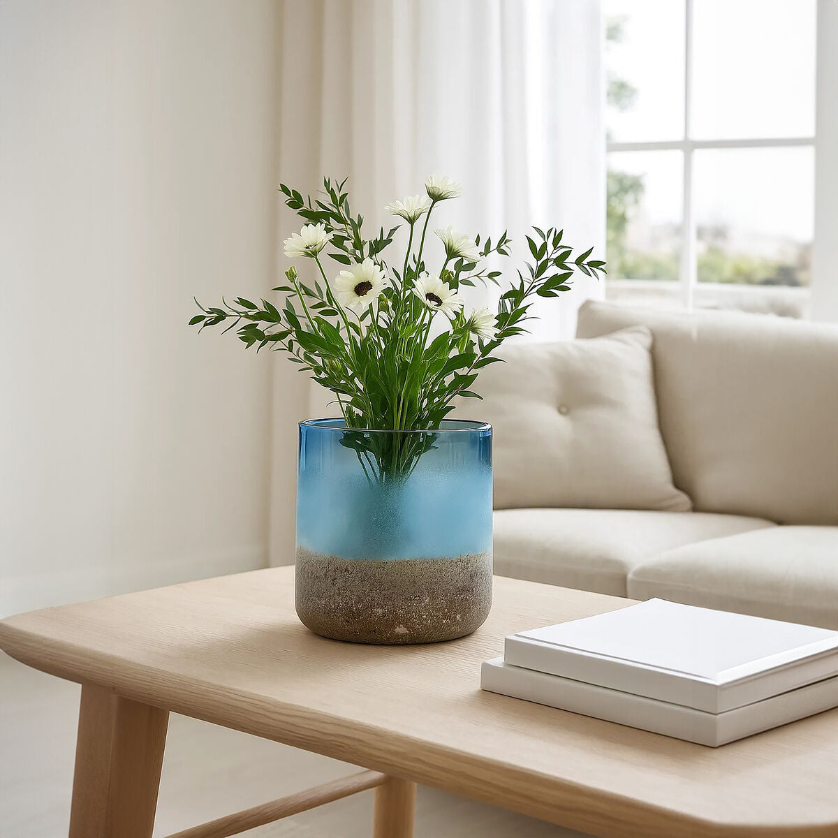 Chiara Small Blue Sand Vase