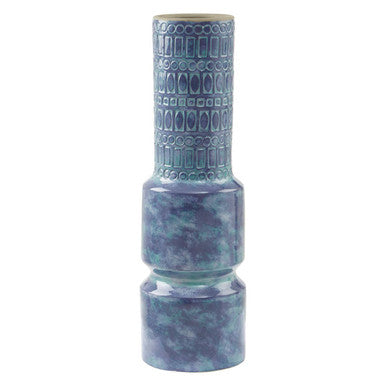 Ciano Large Earthenware Teal Vase