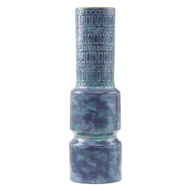 Ciano Large Earthenware Teal Vase