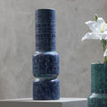 Ciano Large Earthenware Teal Vase
