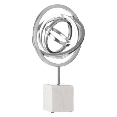 Mirano Silver Spiral Sculpture